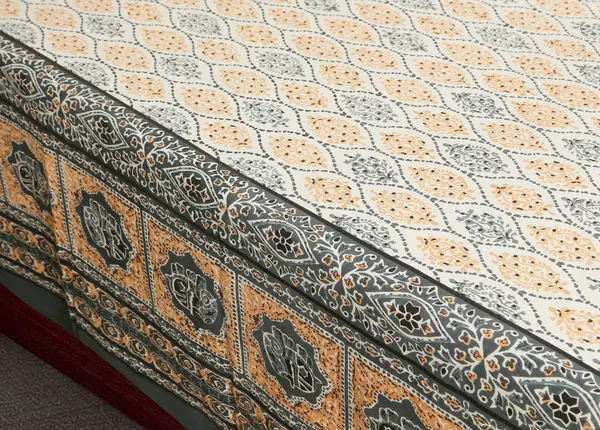 Orange_Cotton_Royal_Heritage_Empire_Double_Bedsheet_With_Pillow_Cover_108_X_108_Cm